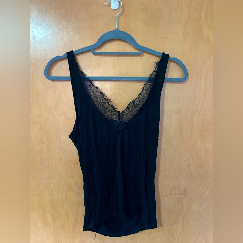 Black lace tank